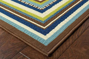 Caspian 1003X Ivory/ Blue Rug