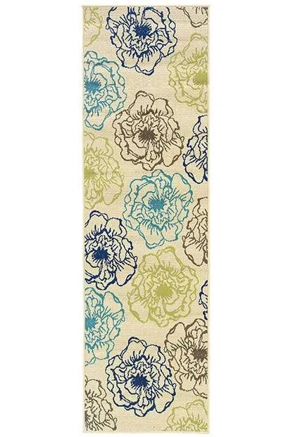 Caspian 3065Y Ivory/ Blue Rug