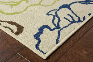 Caspian 3065Y Ivory/ Blue Rug