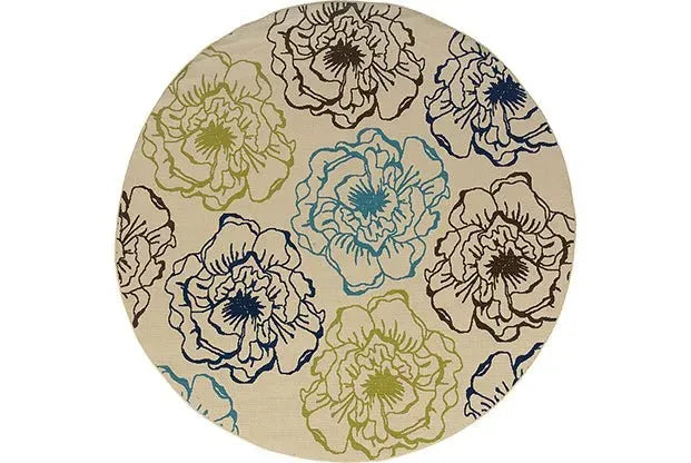 Caspian 3065Y Ivory/ Blue Rug