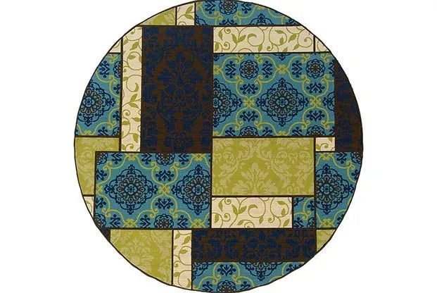 Caspian 3066V Brown/ Blue Rug