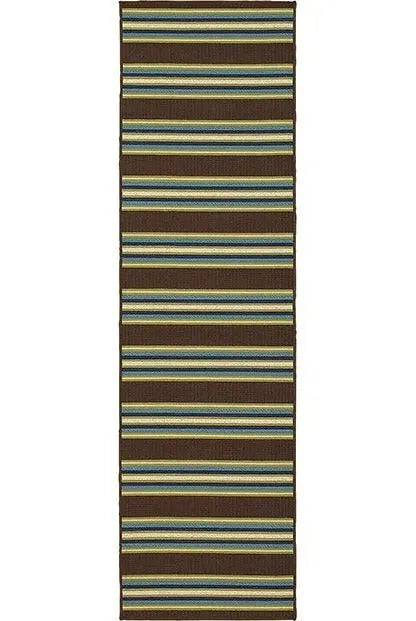 Caspian 3330N Brown/ Green Rug