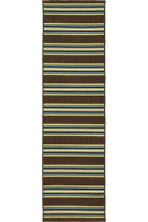 Caspian 3330N Brown/ Green Rug