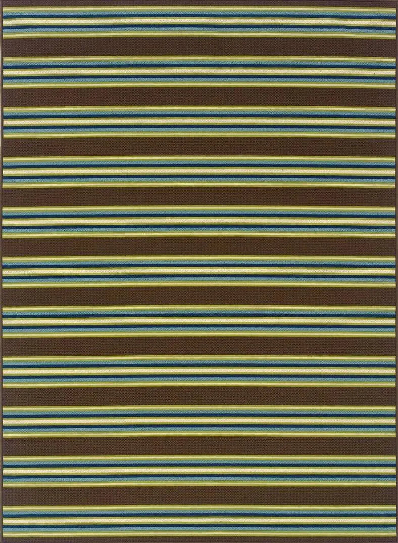 Caspian 3330N Brown/ Green Rug