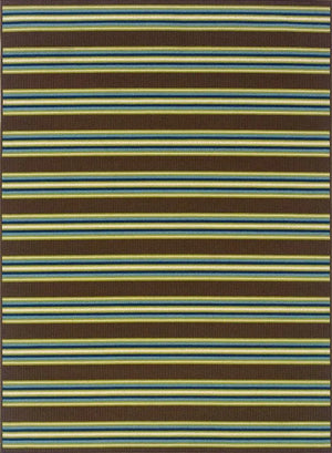 Caspian 3330N Brown/ Green Rug