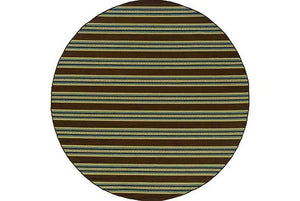 Caspian 3330N Brown/ Green Rug