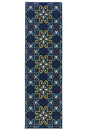 Caspian 3331L Blue/ Green Rug