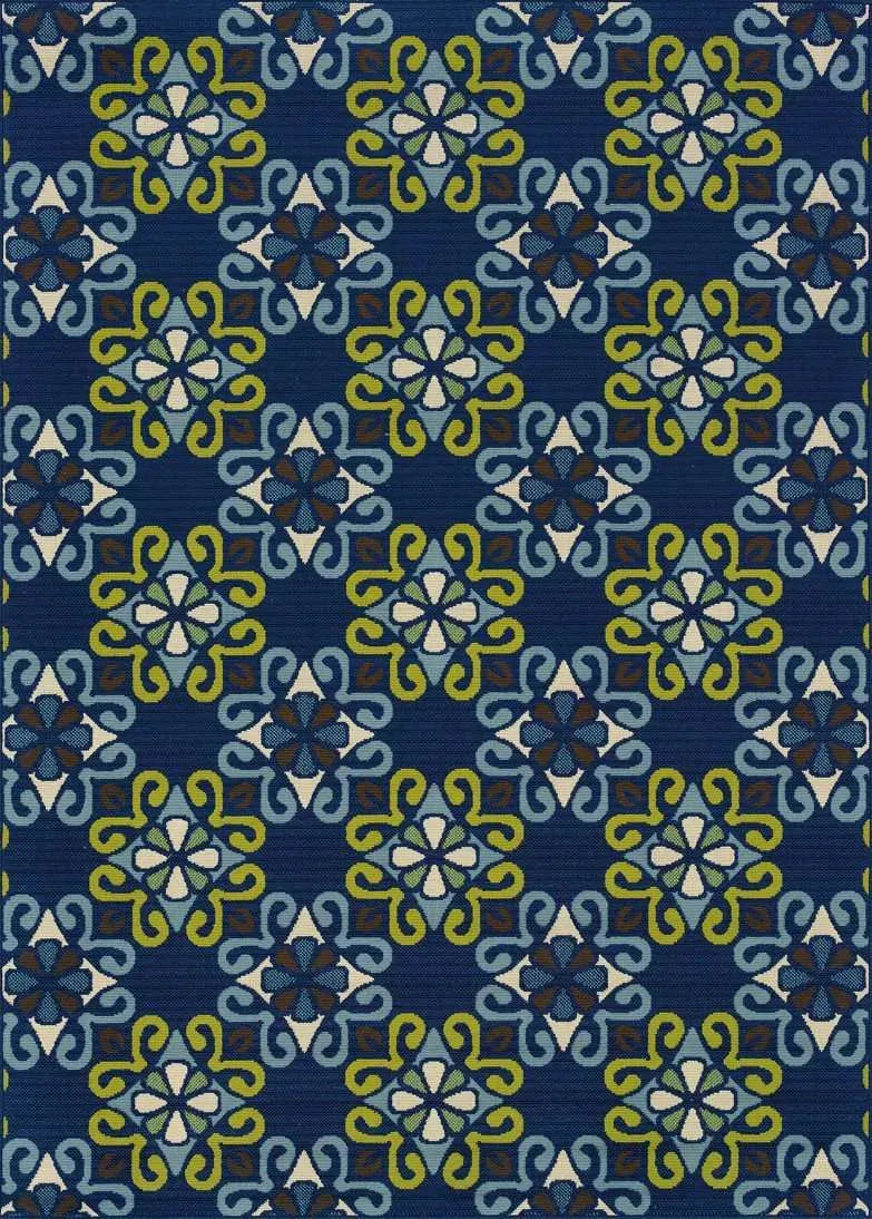 Caspian 3331L Blue/ Green Rug