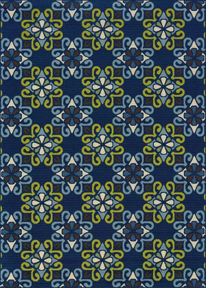 Caspian 3331L Blue/ Green Rug