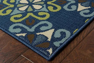 Caspian 3331L Blue/ Green Rug