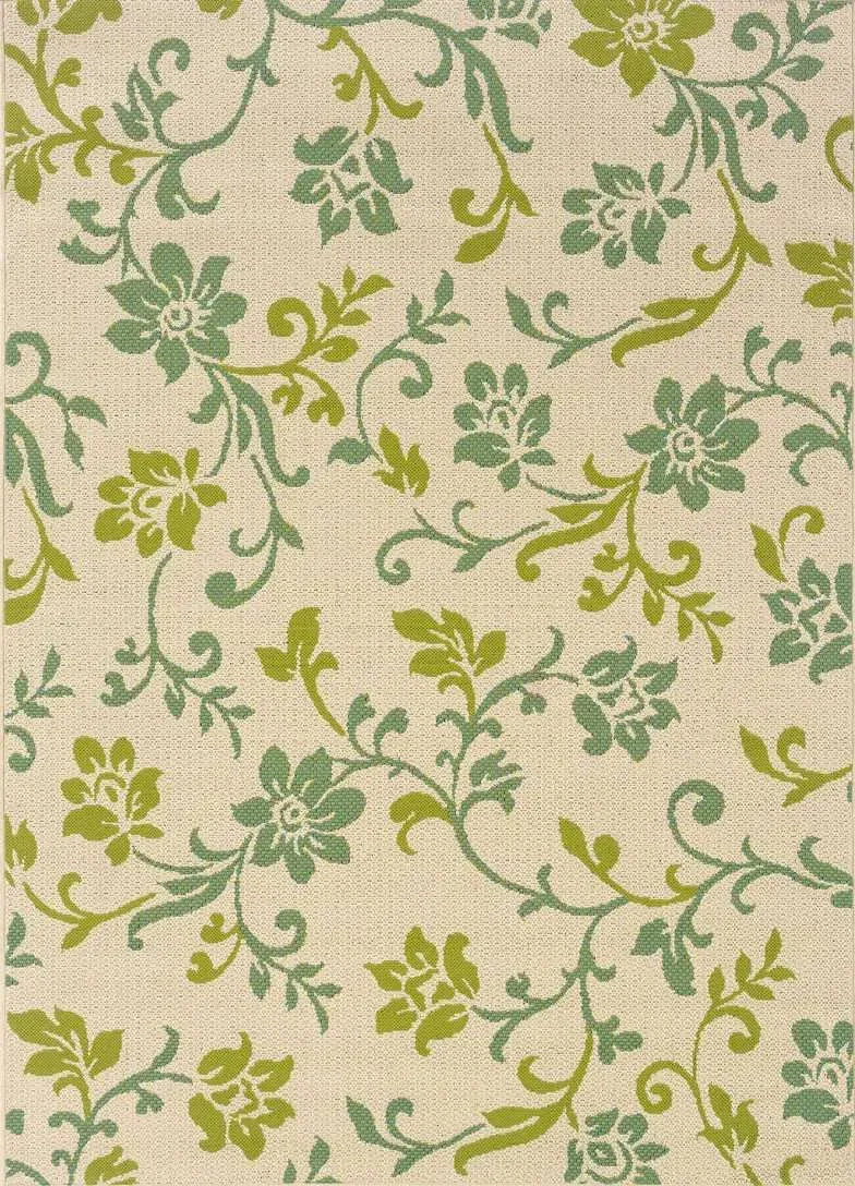 Caspian 7991J Ivory/ Green Rug