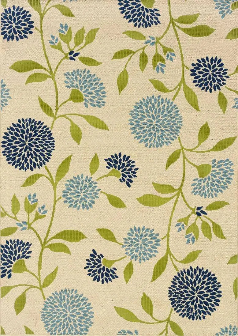 Caspian 8327Y Ivory/ Green Rug