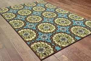 Caspian 8328L Blue/ Brown Rug