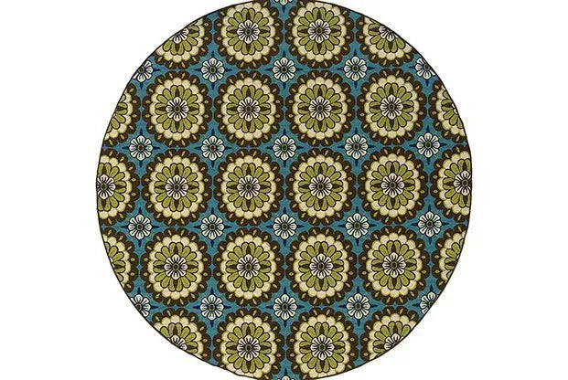 Caspian 8328L Blue/ Brown Rug