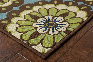 Caspian 8328L Blue/ Brown Rug