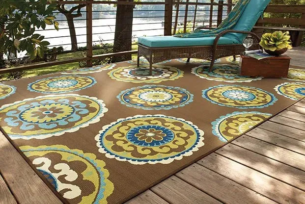 Caspian 859D Brown/ Green Rug