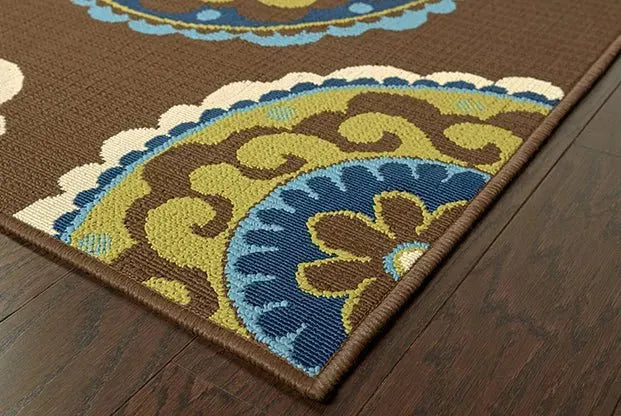 Caspian 859D Brown/ Green Rug