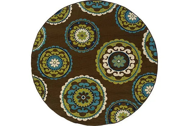 Caspian 859D Brown/ Green Rug