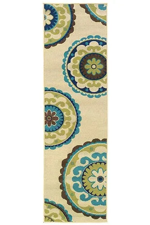 Caspian 859J Ivory/ Green Rug