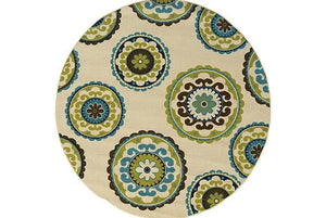 Caspian 859J Ivory/ Green Rug
