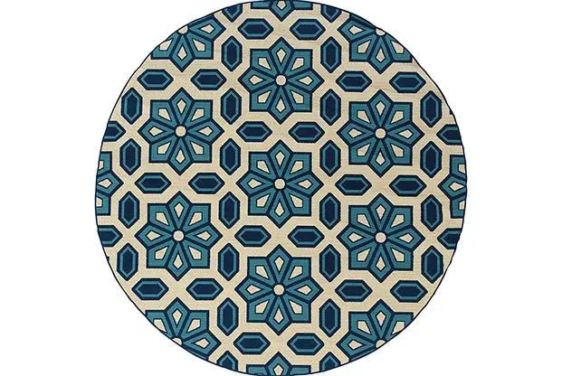 Caspian 969W Ivory/ Blue Rug