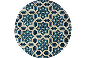 Caspian 969W Ivory/ Blue Rug