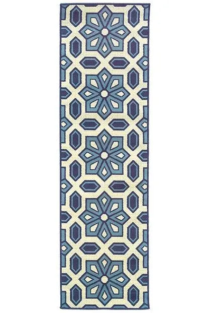 Caspian 969W Ivory/ Blue Rug