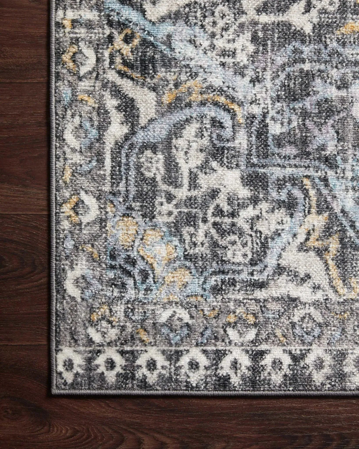 Cassandra Csn-02 Charcoal/Gold Rug