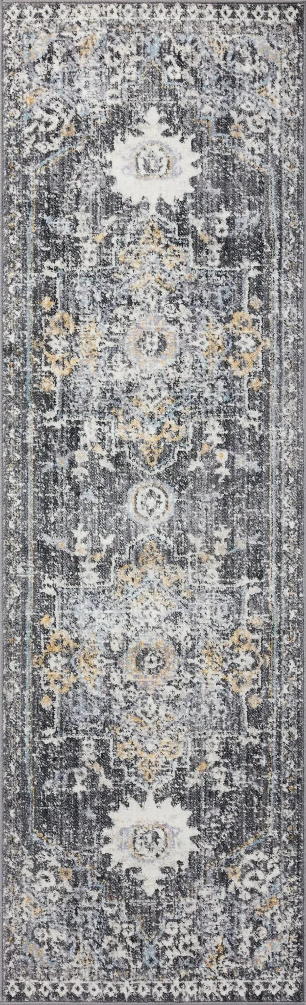 Cassandra Csn-02 Charcoal/Gold Rug