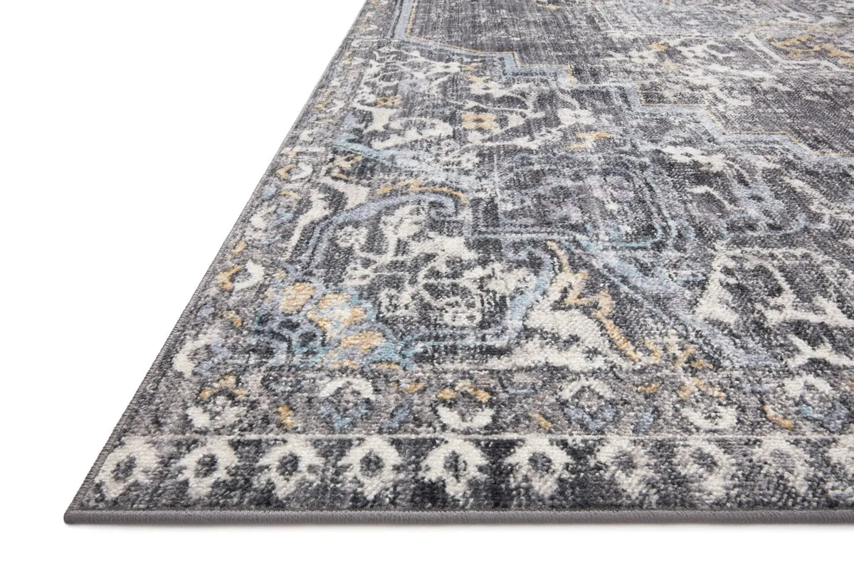 Cassandra Csn-02 Charcoal/Gold Rug