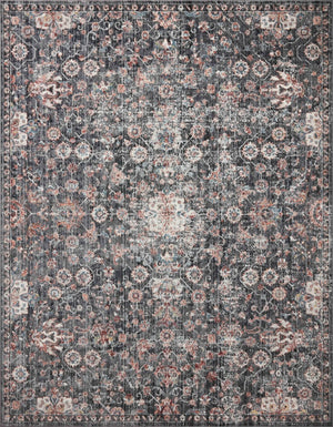 Cassandra Csn-03 Charcoal/Rust Rug