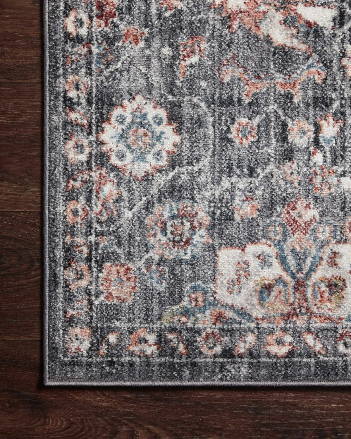 Cassandra Csn-03 Charcoal/Rust Rug