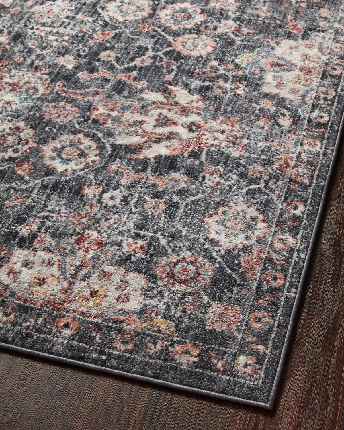 Cassandra Csn-03 Charcoal/Rust Rug