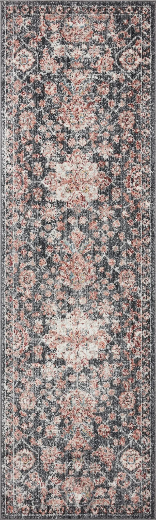 Cassandra Csn-03 Charcoal/Rust Rug