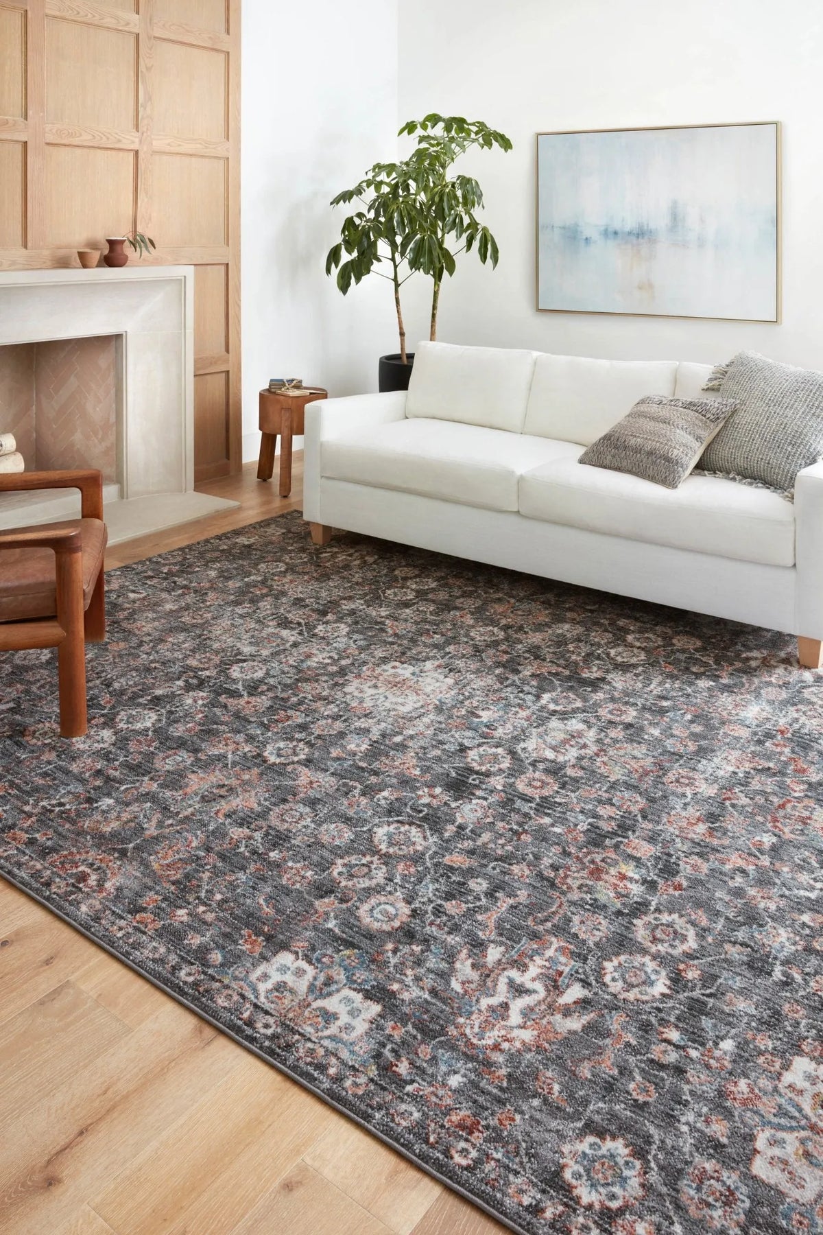 Cassandra Csn-03 Charcoal/Rust Rug
