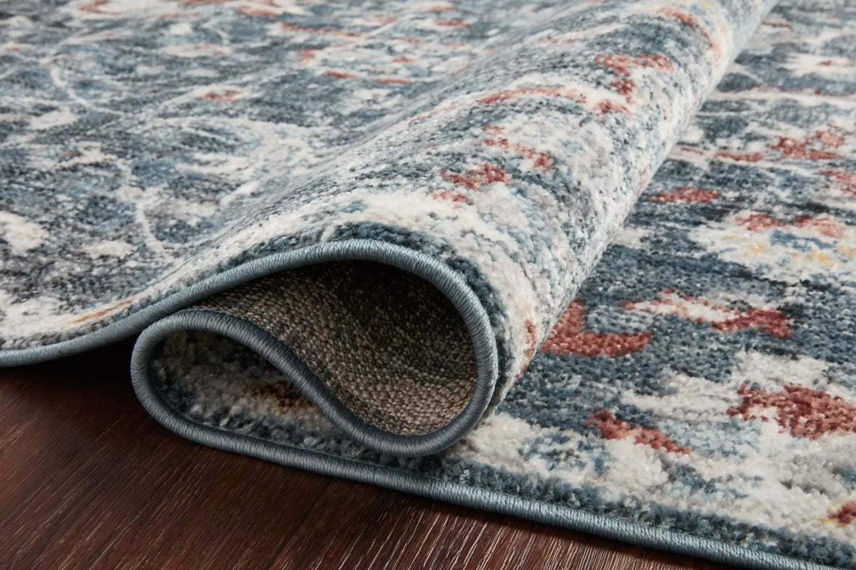 Cassandra Csn-04 Blue/Rust Rug