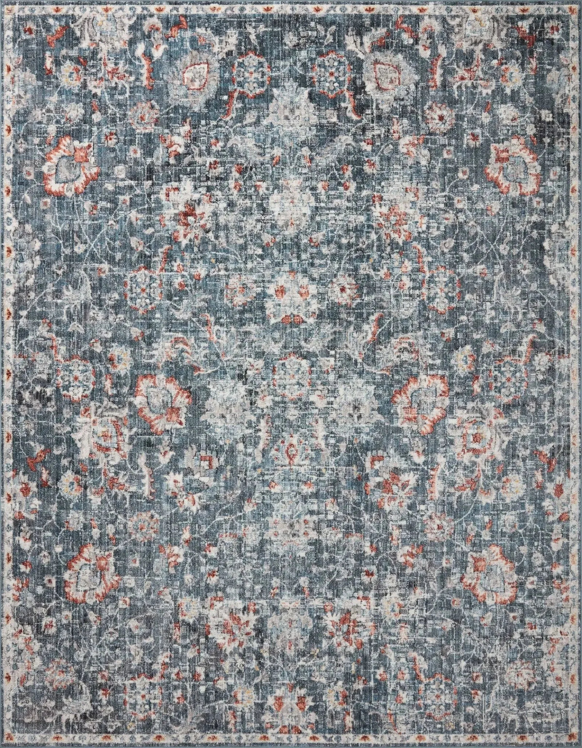 Cassandra Csn-04 Blue/Rust Rug