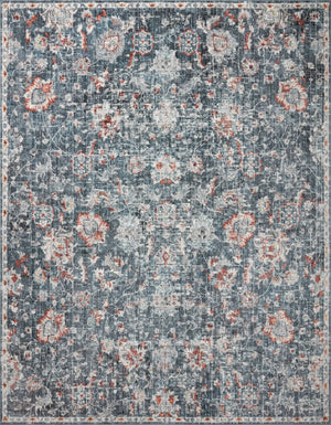 Cassandra Csn-04 Blue/Rust Rug