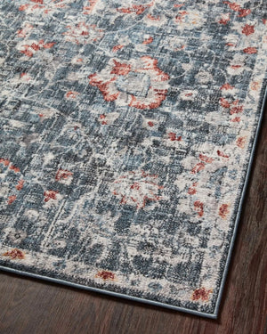 Cassandra Csn-04 Blue/Rust Rug