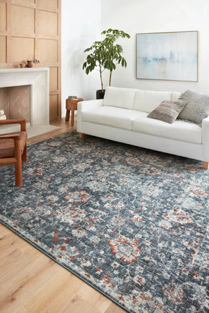 Cassandra Csn-04 Blue/Rust Rug