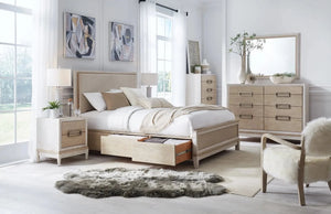 Catalina Upholstered Panel Storage Bed