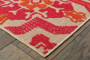 Cayman 2541V Sand/ Pink Rug