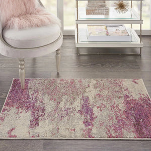 Celestial CES02 Ivory/Pink Rug