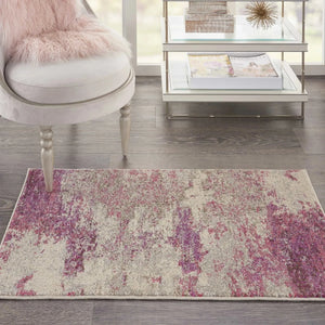 Celestial CES02 Ivory/Pink Rug
