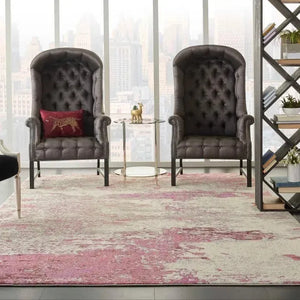 Celestial CES02 Ivory/Pink Rug