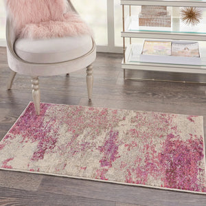 Celestial CES02 Ivory/Pink Rug