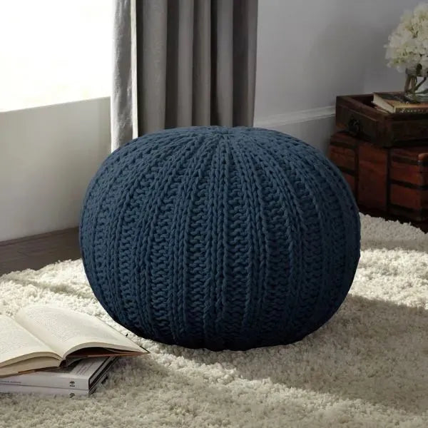 Celtic 08124MBL Midnight Blue Pouf
