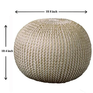 Celtic 08125BNG Bone/Gold Pouf