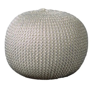 Celtic 08125BNS Bone/Silver Pouf