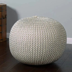 Celtic 08125BNS Bone/Silver Pouf